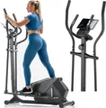 Produktbild: Gymtek® Magnetischer Crosstrainer für Zuhause, Elliptical Trainer, Ellipsentrainer - bis 130 kg - 7 kg Schwungmasse, 8 Widerstandsstufen