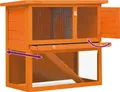 Produktbild: vidaXL Kaninchenstall Kleintierhaus Hasenstall 1 Tür Holz