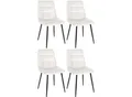 Produktbild: CLP 4er Set Esszimmerstuhl Tilde, Küchenstühle gepolstert mit gestepptem Bezug, Polsterstühle mit Metallgestell, bis 150 kg belastbar