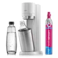 Produktbild: SodaStream Duo Wassersprudler Weiß mit CO2 Flasche, Glaskaraffe und PET-Flasche