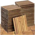 Produktbild: Tectake Terrassenfliesen Tabula 40Er Set Mit Klicksystem Massives Akazienholz 40Er Set 31 x 31 x 2 20 cm Braun