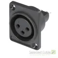 Produktbild: HICON XLR 3-pol Einbaubuchse male Kunststoff TYPE D kompatibel | HI-X3DF-P