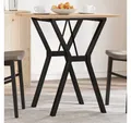 Produktbild: vidaXL Esstisch, Esstisch Y-Gestell 70x70x75 cm Massivholz Kiefer und Gusseisen
