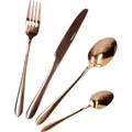 Produktbild: Besteckset Besteck Löffel Messer Gabel Teelöffel ABELE Kupfer16-tlg. HOMLA - Kupfer