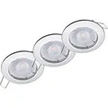 Produktbild: Oktaplex 3er Set Einbauspot Sedan inkl. LED-Module Warmweiß 380lm 4,8W Chromoptik Deckenstrahler