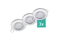 Produktbild: Oktaplex lighting LED Einbaustrahler Sedan Deckenspot Chromoptik, sehr flach, Leuchtmittel wechselbar, warmweiß, 3000 Kelvin 230V chromfarben