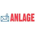 Produktbild: Stempel Printy Motiv/Text: Anlage, Abdruck: blau/rot