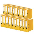 Produktbild: Original Falken 20er Pack PP-Color Kunststoff-Ordner. Made in Germany. 8 cm breit DIN A4 gelb Ringordner Vegan Aktenordner Briefordner Büroordner Plastikordner Schlitzordner