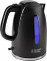 Produktbild: RUSSELL HOBBS Wasserkocher Textures Plus+ 22591-70, Schwarz, 1,7 l, 2400 W, blaue LED-Beleuchtung, Schnellkochfunktion, Perfect-pour, Kalkfilter