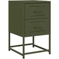 Produktbild: vidaXL Nachttisch Olivgrün 36x39x60,5 cm Stahl