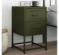 Produktbild: vidaXL Nachttisch, Nachttisch Olivgrün 36x39x60,5 cm Stahl