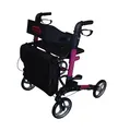 Produktbild: Antar Aluminium leicht faltbar Reise Rollator AT51006 - Lila/Pink