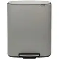 Produktbild: BRABANTIA Tretmülleimer Bo 2 Eimer 30+.30 L Grau - Grau