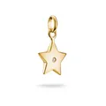 Produktbild: Thomas Sabo Charm Club Connect Charm-Anhänger Stern mit weißem Stein 18k Vergoldung Recyceltes 925 Silber CC1238-414-14