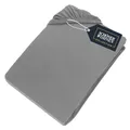 Produktbild: SCHÖNER WOHNEN Spannbettlaken 180x200cm Grau bis 200x200cm - Luxus Spannbetttuch aus Jersey-Baumwolle Öko-Tex Zertifiziert - für Matratzen bis 30 cm & Boxspringbett – Bettlaken für King