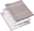 Produktbild: Gözze Geschirrtuch Geschirrtücher, Des. 60058, (Set, 3-tlg), Maß: 50 x 70 cm, Set: 2x kariert und 1x gestreift