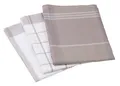 Produktbild: Gözze Geschirrtücher 3er Set Geschirrtuch Baumwolle weiß und braun 50 x 70 cm