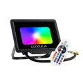 Produktbild: LUXULA LED Wandstrahler RGB Farbwechsel Fluter, LED fest integriert, 10W Außenstrahler mit Fernbedienung