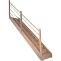 Produktbild: Treppe Mykonos Eiche Gerade Setzstufen Holz-Design-Geländer Links FSC®