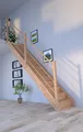 Produktbild: Holztreppe Mykonos Gerade-Eiche-Holz-Holz Design Geländer-links-mit Setzstufen
