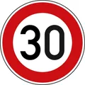Produktbild: Zulässige Höchstgeschwindigkeit 30 kmh 274-30 420mm Original Verkehrsschild StVO