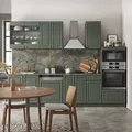 Produktbild: Vicco - Küchenzeile Fame-line, Grün-gold Landhaus/anthrazit, 300 Cm Mit Hochschrank, Ohne Arbeitsplatte