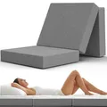 Produktbild: Klappmatratze Faltbar Extra Dick - Gästematratze Klappbar für Bequemen Schlaf - Gästebett Klappbar als Klappbett - Faltmatratze Indoor & Outdoor - Matratze Einfacher Aufbau - Reisematratze Futon