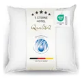 Produktbild: ZOLLNER Deluxe Daunenkissen aus 100% Daunen - Made in Germany – für Allergiker geeignet – Bezug aus hochwertiger Mako Baumwolle - waschbar bis 60°C - 80x80 cm - Hotelqualität