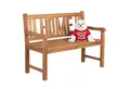 Produktbild: MR.DEKO Gartenbank Teak HOME 120 cm – massiv, emotional & für Lieblingsorte (2-Sitzer Bank, zerlegt geliefert, ideal für Terrasse, 1-St), Massive Sitzbank Garten und Balkon, 250 kg belastbar