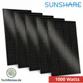 Produktbild: 1000W Balkon Solaranlage Set 5x Sunshare RAY 200W Solar Module