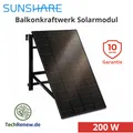Produktbild: Sunshare RAY 200W Balkon Solarmodul inkl. Geländer Halterung N-TOPCon
