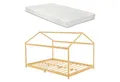 Produktbild: en.casa Kinderbett (2-tlg., Bett und Matratze), »Vindafjord« Haus-Optik Bambus 160x200cm mit Matratze