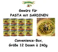 Produktbild: NUDELN WÜRZSAUCE MIT SARDINEN UND FENCHEL FERTIGES SOßE FÜR PASTA box 12x à 240g