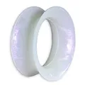 Produktbild: viva-adorno 1 Stück Tube Flesh Tunnel Plug Silikon Ohr Piercing Glitter Glitzer Opal schimmernd flexibel Größe Z108g Opal Weiß, 16mm
