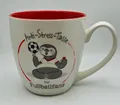 Produktbild: Anti-Stress-Tasse Fußballfans Faultier Design Geschenkidee rot NEU & OVP