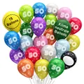 Produktbild: BIO Luftballons 50. Geburtstag •15 Stück• MADE IN EU • Premium BIO Ballons au...