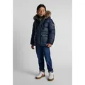 Produktbild: MINOTI Winterjacke Winterjacke mit Fleece-Futter und Kapuze mit Kunstfellbesatz  (2y-14y) blau 146-152cm