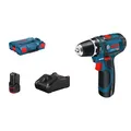 Produktbild: Bosch Professional 12V System Akku Bohrschrauber GSR 12V-15 (inkl. Schnellladegerät GAL 12V-40, 2x Einlage, 2x Akku GBA 12V 2.0Ah, L-BOXX)