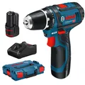 Produktbild: Bosch Akku-Bohrschrauber GSR 12 V-15 inkl. 2 Akkus 2,0 Ah , Ladegerät und Boxx