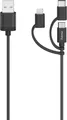 Produktbild: Hama Micro-USB-Kabel 3in1, USB-C-Lightning-Adapter, 0,75 m