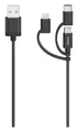 Produktbild: Hama 200617 0,48 Gbit/s USB A auf USB C/Micro USB A/Lightning Männlich 0,75 m