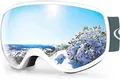 Produktbild: Findway Skibrille Kinder, Snowboardbrille Helmkompatible Schneebrille Verspiegelt 100% UV-Schutz Anti-Nebel Kinder Skibrille für Jungen Mädchen 3-12 Jahre Skifahren Skaten Snowboarden