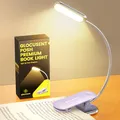 Produktbild: Glocusent Posh Premium Leselampe Buch Klemme mit Timer, 16 LED Wiederaufladbar Buchlampe, Laufzeit 160 Stunden, 1800K augenschonend Leselicht, 3 Farben & 5 Helligkeitsstufen, perfekt für Leser