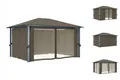 Produktbild: Pavillon Gartenzelt Mit Vorhang 400x300 Cm Taupe Aluminium