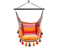 Produktbild: HOPLO Hängestuhl Hängesessel Mandarina mit Quasten XXL 2 Kissen 100 % Baumwolle, Hergestellt unter fairen Bedingungen!