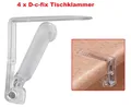 Produktbild: 4 x Tischtuchklammern mit Feder D c fix / Wenco Tischklammer transparent  NEU
