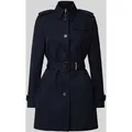 Produktbild: Tommy Hilfiger Trenchcoat mit Gürtel und Schulterriegeln in Dunkelblau, Größe XXL