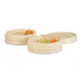 Produktbild: Bambusdämpfer 24 cm, Dampfgarer, Bambusdampfkorb, Dampftopf, Bambus Dämpf-Set