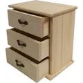 Produktbild: Holzkästchen Holz Kommode Aufbewahrungsbox Sammelkasten mit 3 Schubladen