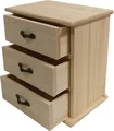 Produktbild: Holzkästchen Holz Kommode Aufbewahrungsbox Sammelkasten mit 3 Schubladen